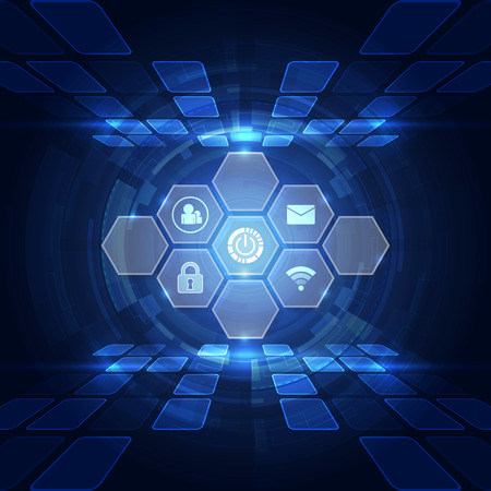 Technology interface future concept background. vector illustrationのイラスト素材