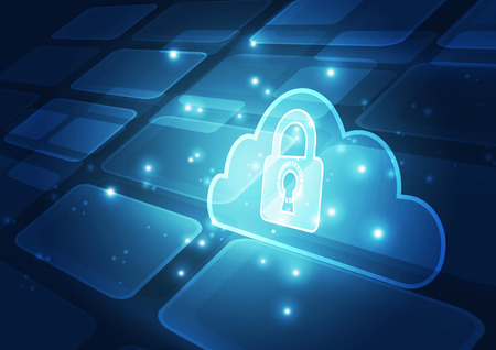Abstract security cloud technology background. Illustration Vectorのイラスト素材