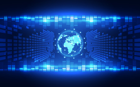 vector digital global technology concept, abstract backgroundのイラスト素材
