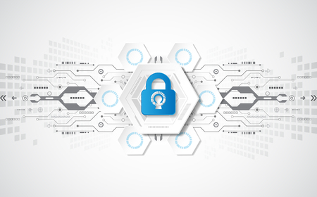 Abstract security digital technology background. Illustration Vectorのイラスト素材
