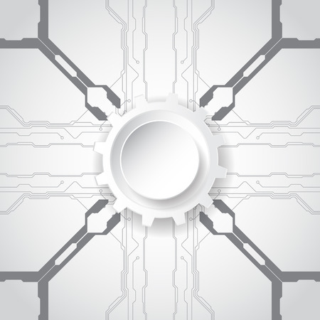 Abstract technological background concept with various technology elements. illustration Vectorのイラスト素材