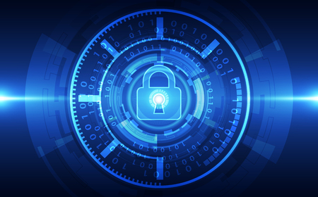 Abstract security digital technology background. Illustration Vectorのイラスト素材