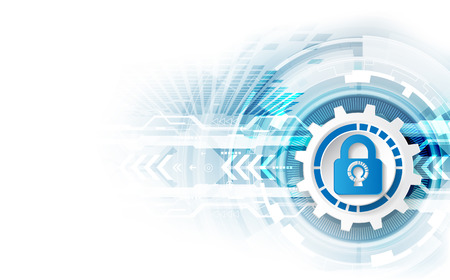 Abstract security digital technology background. Illustration Vectorのイラスト素材