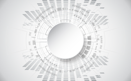 Abstract technological background concept with various technology elements. illustration Vectorのイラスト素材