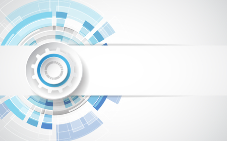 Abstract technological background concept with various technology elements. illustration Vectorのイラスト素材