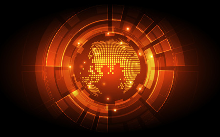 vector digital global technology concept, abstract backgroundのイラスト素材