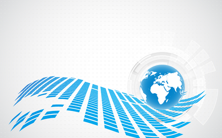 Digital global technology concept, abstract backgroundのイラスト素材