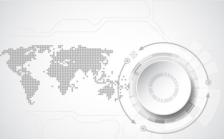Digital global technology concept, abstract backgroundのイラスト素材