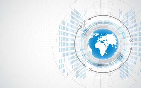 Digital global technology concept, abstract backgroundのイラスト素材