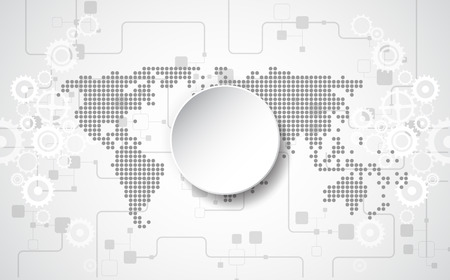Vector digital global technology concept, abstract backgroundのイラスト素材