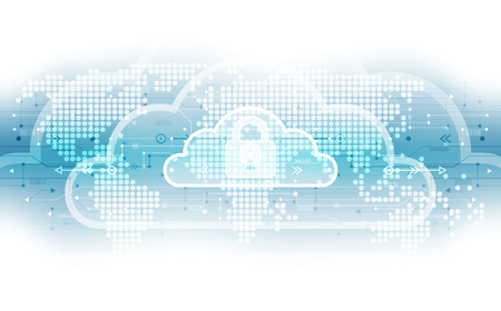 Abstract security digital technology global background. Illustration Vectorのイラスト素材