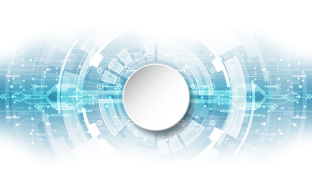 Abstract technological background concept with various technology elements. illustration Vectorのイラスト素材