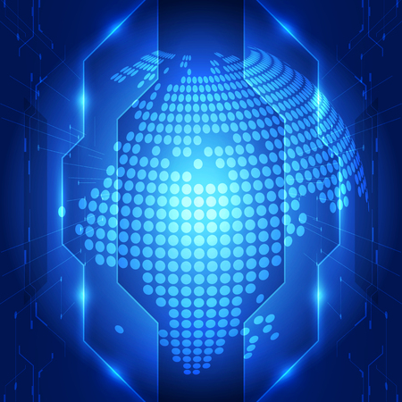 vector digital global technology concept, abstract backgroundのイラスト素材