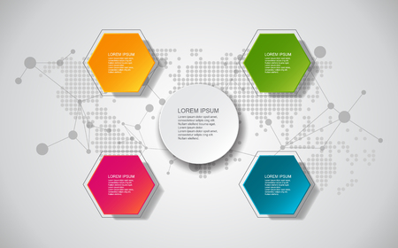 Vector elements for the infographic. Design banner template/graphic or website layout. Template for a diagram. Business concept. background illustrationのイラスト素材
