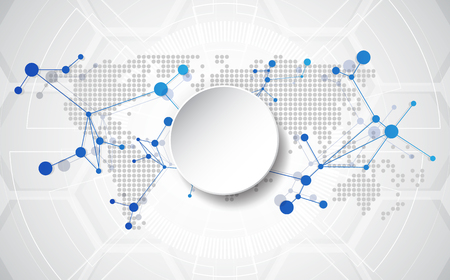 Digital global technology concept abstract designのイラスト素材