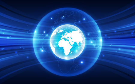 vector digital global technology concept, abstract backgroundのイラスト素材