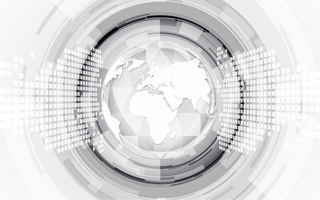 Abstract future global technology concept background with various , vector illustrationのイラスト素材