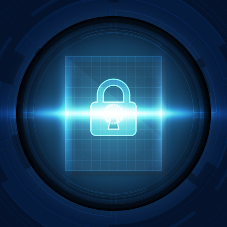 Abstract security digital technology background. Illustration Vectorのイラスト素材