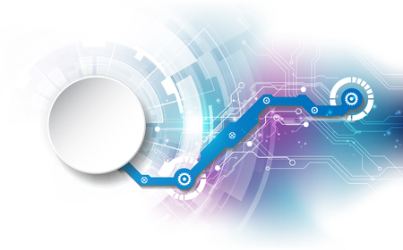 Abstract vector blue technology concept. background illustrationのイラスト素材