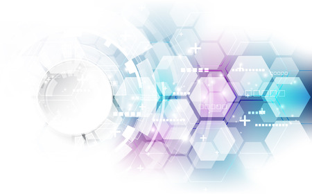 Abstract vector blue technology concept. background illustrationのイラスト素材