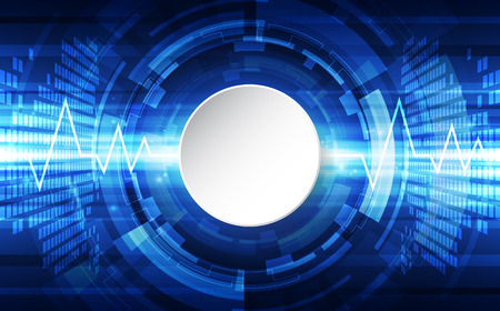 Abstract blue technology concept illustration.のイラスト素材