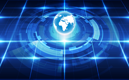 A vector digital global technology concept, abstract backgroundのイラスト素材
