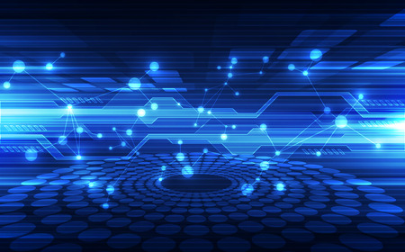 Abstract vector blue technology concept. background illustrationのイラスト素材