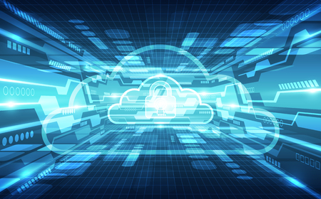 Abstract security digital technology background. Illustration Vectorのイラスト素材