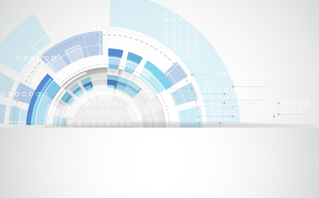 Abstract technological background concept with various technology elements illustration Vectorのイラスト素材