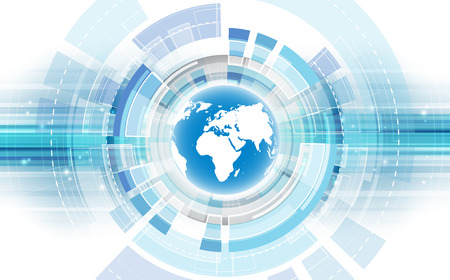 A vector digital global technology concept, abstract background illustrationのイラスト素材