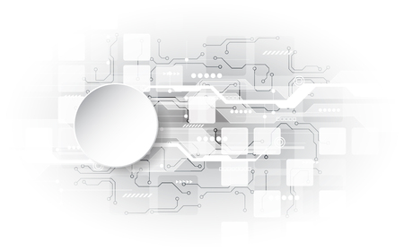 Abstract technological background concept with various technology elements.のイラスト素材