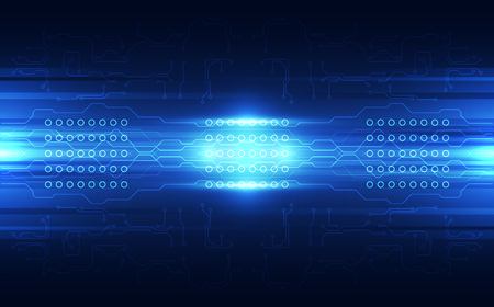 A Vector Abstract futuristic circuit board, Illustration high digital technology blue colorのイラスト素材