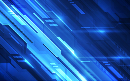 A Vector Abstract futuristic high digital technology blue color background, illustration webのイラスト素材