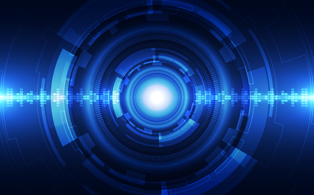 Abstract vector blue technology concept. background illustration.のイラスト素材