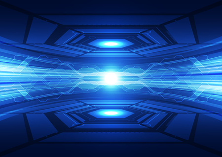 Abstract vector blue technology concept. background illustrationのイラスト素材
