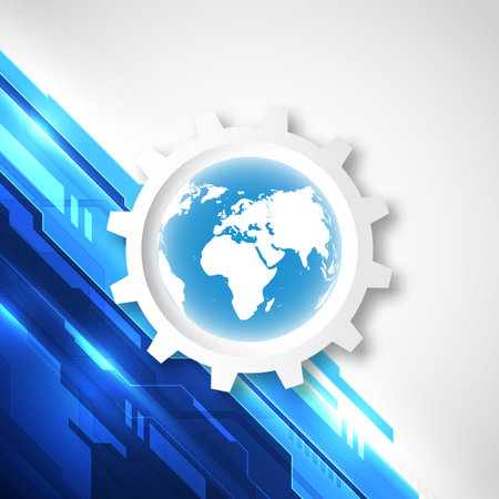 vector digital global technology concept, abstract background illustrationのイラスト素材