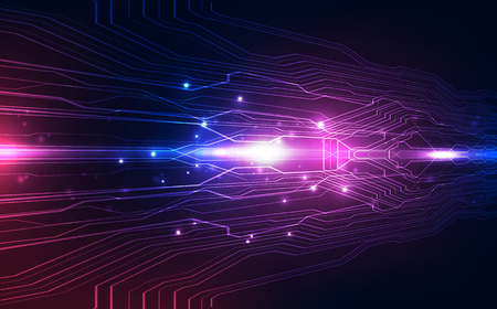 Vector Abstract futuristic high speed, Illustration high digital technology colorful background conceptのイラスト素材