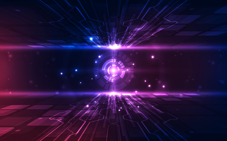 Abstract futuristic digital technology background. Illustration Vectorのイラスト素材