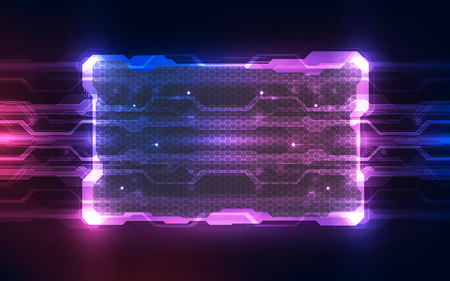 Vector Abstract futuristic technology background concept, Illustration high digitalのイラスト素材