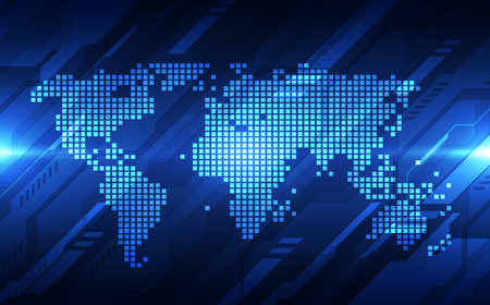 vector digital global technology concept, abstract background illustrationのイラスト素材