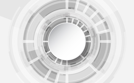 Abstract technological background concept with various technology elements. illustration Vectorのイラスト素材