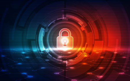 Abstract security digital technology background. Illustration Vectorのイラスト素材