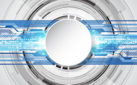 Abstract vector technology hexagon style illustration and geometric background.のイラスト素材
