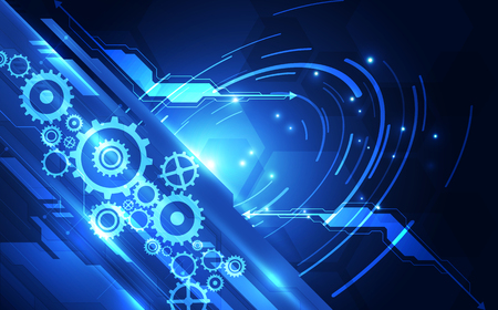 Abstract vector digital system technology concept. background illustrationのイラスト素材