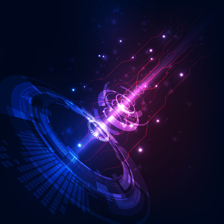Abstract futuristic digital technology connection background. Illustration Vectorのイラスト素材