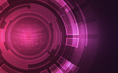 vector digital global technology concept, abstract backgroundのイラスト素材