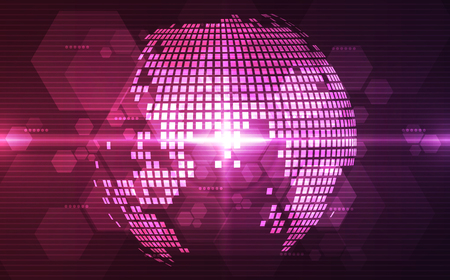vector digital global technology concept, abstract backgroundのイラスト素材