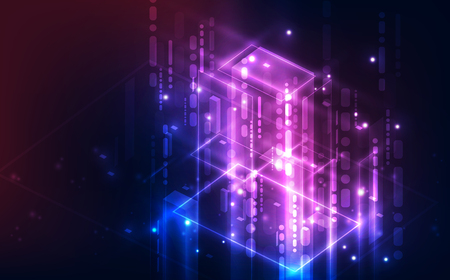 Abstract futuristic digital technology background. Illustration Vectorのイラスト素材