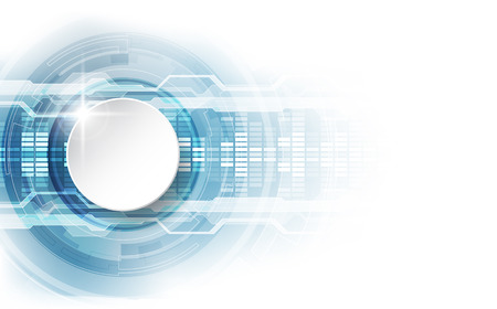 Abstract technological background concept with various technology elements. illustration Vectorのイラスト素材