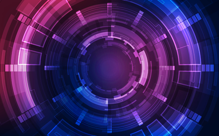 vector digital futuristic technology concept, abstract background illustrationのイラスト素材
